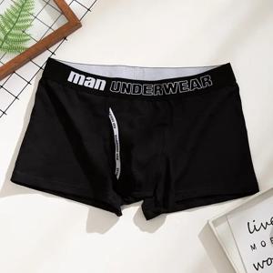 남성용 코튼 언더팬츠 소프트 복서, 통기성 솔리드 속옷, 유연한 복서 반바지, Cuecas Vetement Homme, 1 개