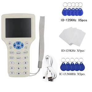 10 주파수 NFC 스마트 카드 리더기 RFID 복사기 복사기 125KHz 13.56MHz USB Fob 프로그래머 키 카드 복사 암호화