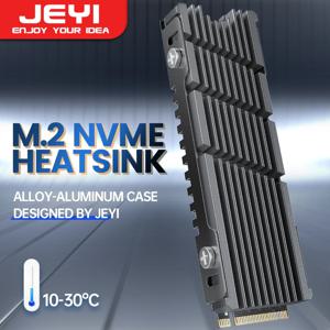 JEYI Cooler II 2280 SSD 방열판 M.2 NVME 라디에이터 마그네슘 알루미늄 합금 PC 열 실리콘 패드가있는 효율적인 라디에이터