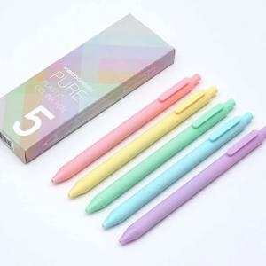 Kaco 귀여운 개폐식 젤 펜 빈티지 펜 엑스트라 파인 0.5mm 카와이 펜 편지지 어린이 학교 사무용품