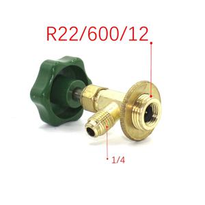 R12 R410a R404a R407a R600a R22 A/C 냉매 병따개, 모든 냉매 병을 열 수 있음, 분배 밸브