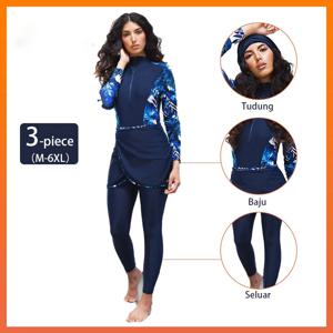 3 개/대 여성 이슬람 의류 이슬람 수영복 긴 소매 스포츠 수영복 Burkini 수영 Maillot Bain Femme Musulmane Suit