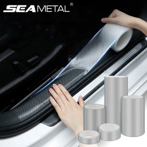 SEAMETAL 3D 탄소 섬유 자동차 보호 필름 도어 임계 값 보호기 안티 스크래치 스틱 엣지 가드 마모 방지 방수