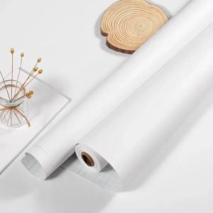 매트 PVC 비닐 자체 접착 배경 화면 가구 혁신 필름 흰색 DIY 장식 주방 캐비닛 방수 벽 스티커