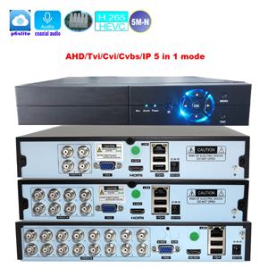 CCTV 4CH/8CH/16 채널 5MP-N 스마트 인텔리전스 DVR 동축 오디오 P2P 하이브리드 5 In 1 H.265 AHD TVI CVI CVBS IP 카메라용