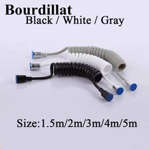 Bourdillat 샤워 헤드 화장실 비데 수도관 배관용 스프링 유연한 개폐식 호스