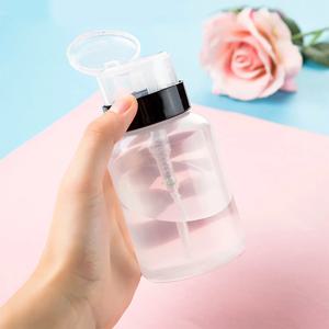 200ML 빈 펌프 액체 알코올 프레스 매니큐어 리무버 클리너 병 네일 리필 용 병 디스펜서 매니큐어 용기