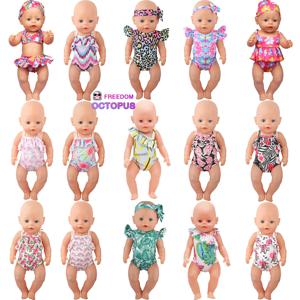 43 Cm 아기 새로 태어난 인형 옷 수영복 꽃, 무지개, 동물 Swinsuit 액세서리 18 인치 미국 및 OG 소녀 인형 장난감
