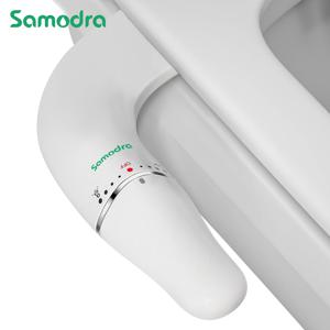 SAMODRA 변기용 울트라 슬림 비데 부착 장치 - 이중 노즐, 조절 가능한 수압, 비전기식 엉덩이 분무기