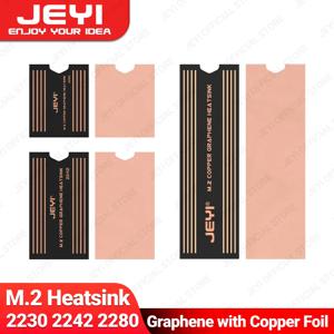 JEYI Graphene 2280 2242 2230 M.2 SSD 방열판, 노트북용 듀얼 레이어 그래핀 방열판 및 구리 호일 디자인 쿨러 라디에이터