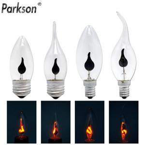 빈티지 에디슨 E14 E27 Led 전구 촛불 빛 불꽃 효과 전구 3W AC220V 홈 장식 조명 앰플 촛불 전구