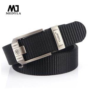MEDYLA 전술 벨트 나일론 군대 벨트 야외 금속 버클 경찰 헤비 듀티 남자 훈련 사냥 벨트