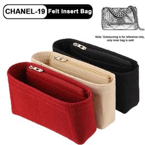 Chanel19 플랩 핸드백 펠트 천 삽입 가방 주최자 메이크업 핸드백 주최자 여행 내부 지갑 화장품 가방