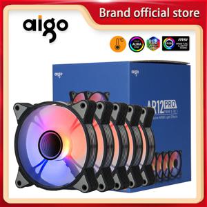 Aigo AR12PRO 컴퓨터 케이스 팬 ventoinha PC 120mm rgb 팬 4pin PWM CPU 냉각 팬 3pin5v 무제한 공간 argb 12cm Ventilador
