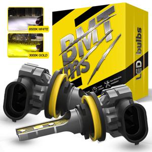 BMTxms 2PCS Canbus H11 H8 LED 안개 전구 9006 HB4 HB3 9145 H10 H16 H27 880 881 LED CSP DRL 자동차 램프 흰색 노란색 E2 12000LM