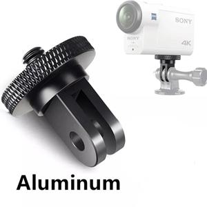 GoPro Hero 12 10 9 8 5 Black Sjcam M10 Xiaomi Yi 4K Eken Go Pro 액세서리 용 알루미늄 합금 1/4 인치 미니 삼각대 어댑터 마운트