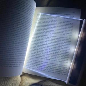 LED 책 빛 눈 돌보는 플랫 플레이트 패널 책갈피 빛 휴대용 연구 도구 자동차 여행 침대에 대 한 야간 투시경 독서 조명