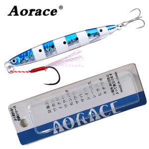 Aorace 1PCS 슈퍼 싱킹 금속 주조 지그 10G 21G 40G 해안 드래그 캐스트 지그 스푼 낚시 미끼 인공 미끼 Pesca 태클