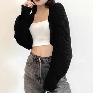 오픈 프론트 솔리드 컬러 WomenBolero Shrug Cardigan 매일 데이트 밤 파티를 위한 캐주얼 볼레로 자른