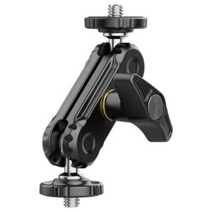 VIJIM Ulanzi R102 금속 더블 볼 헤드 매직 암 360 ° DSLR 카메라 모니터 비디오 마이크 삼각대용 1/4''나사 확장 마운트