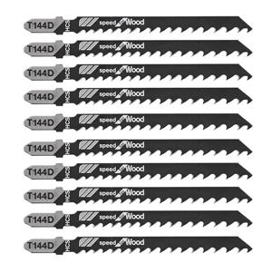 10Pcs HCS 직소 블레이드 T144D T-생크 나무 플라스틱 빠른 절단 도구에 대 한 모듬 톱 블레이드