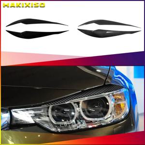 자동 헤드 라이트 램프 눈썹 커버 트림 스티커 BMW 3 시리즈 F30 F31 318i 320i 2012-2018 자동차 눈꺼풀 뚜껑 새로운 ABS 탄소