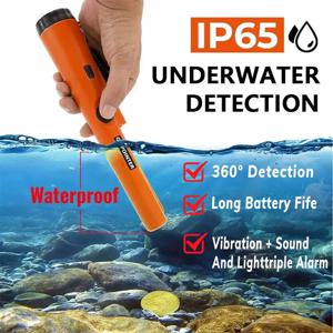 금속 탐지기 Pinpointer 방수 휴대용 핀 포인터 지팡이 황금 보물 사냥 Unearthing 도구 액세서리