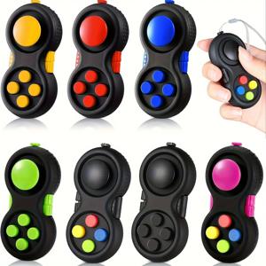 8가지 Fidget 기능을 갖춘 Fidget 패드, Fidget 컨트롤러 스트레스 감소기, Fidget 장난감 큐브는 스트레스와 불안 장난감을 완화합니다.