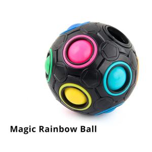 1PC 블랙 매직 레인보우 볼 키드 출시 스트레스 장난감 게임 세트 번들 스트레스 볼 뇌 게임
