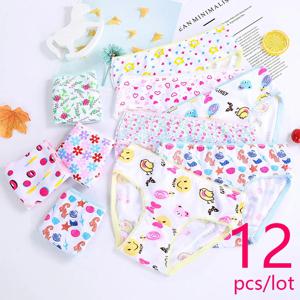 12 개/몫 코 튼 팬티 여자 아이 짧은 팬티 어린이 속옷 어린이 만화 반바지 팬티 소녀 팬티 귀여운 여름 새로운