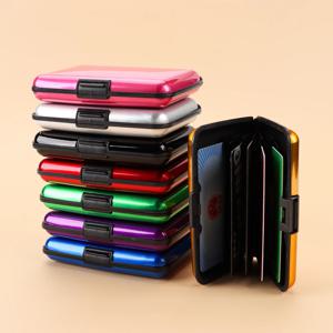 알루미늄 도난 방지 지갑, RFID 차단 신용카드 홀더, 금속 방수 ID 카드 케이스, 동전 지갑, 남녀공용