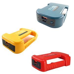USB Type-C 배터리 홀더가 있거나 없는 Milwaukee 18V 리튬 이온용 Dewalt용 Makita용 업그레이드된 USB 충전기 어댑터 고속 충전