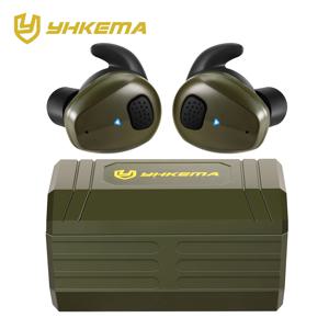YHKEMA EB10 블루투스 전자 슈팅 이어 버드 헤드폰 전술 헤드폰 사냥을위한 소음 감소 청력 보호