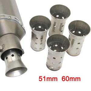 51mm 60mm 입구 오토바이 배기 머플러 조정 가능한 DB 킬러 소음기 소음 제거기