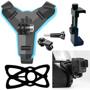 GoPro Hero 용 오토바이 헬멧 전화 스탠드 마운트 홀더 12 10 9 8 7 액션 스포츠 카메라 홀더 오토바이 카메라 액세서리