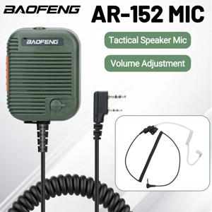 Baofeng AR-152 전술 원격 스피커 마이크 K 플러그 2 핀 볼륨 AR-152 UV-5R UV-25 PRO 워키 토키 양방향 라디오에 맞게 조정 가능