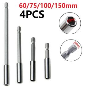 4Pcs 소켓 어댑터 나사 비트 연장 막대 전기 렌치 액세서리 용 퀵 체인지 1/4 인치 생크 스크루 드라이버 팁 홀더