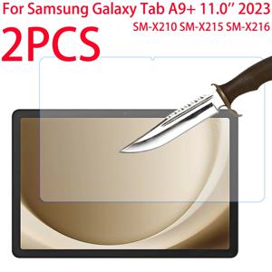 삼성 갤럭시 탭 А9 + 플러스 11 인치 2023 강화 유리 화면 보호기 A9 + SM-X210 X215 X216 보호 필름 용 2 팩