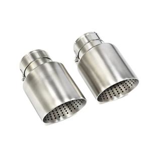 1 Pcs 무광택 스테인레스 스틸 자동차 배기 팁 시스템 파이프 VW GTI MK7 Golf7 노즐 60MM 63mm 머플러 팁 용 범용 배기 팁