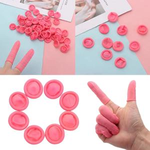 100/300PCS 정전기 방지 일회용 네일 아트 도구 손가락 침대 손가락 커버 고무 장갑 손가락 끝 보호 장갑