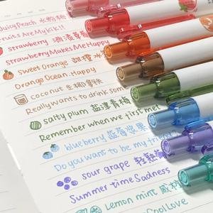 크리 에이 티브 3D 과일 향기 컬러 젤 펜 0.5mm 부드러운 쓰기 학교 학생 미술 드로잉 펜 일기 스크랩북 편지지