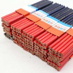 10 개/대 손 도구에 대 한 목공 연필 두 가지 색상 펜 건설 노동자 목공 나무 파란색 빨간색 두꺼운 코어 라운드 연필