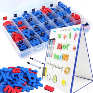 자기 편지 키트 알파벳 자석 장난감 238 Pcs ABC 폼 대형 양면 자석 보드 펜 보드 지우개 냉장고 자석