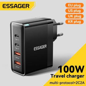 Essager 100W GaN USB 유형 C Caricabatterie PD QC 빠른 충전 4.0 3.0 유형 C Ricarica Rapida Per iPhone 14 13 12 Xiaomi Macbook
