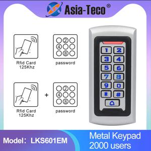 LED 백라이트 금속 키패드 Wiegand RFID 카드 판독기 125khz 액세스 제어 시스템 근접 카드 독립형 2000 사용자 도어 잠금 장치