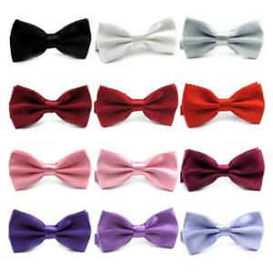 클래식 남자 Bowtie 소년 그릴 어린이 나비 넥타이 패션 솔리드 컬러 그린 레드 블랙 화이트 그린 웨딩 넥타이 액세서리