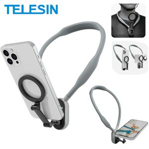 TELESIN 퀵 릴리스 마그네틱 넥 마운트 홀드 Iphone 15 14 13 12 11 10 SAMSUNG HUAWEI XIAOMI 스마트 폰 액세서리