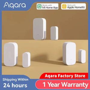 Aqara 도어 윈도우 센서 Zigbee 무선 연결 알람 스마트 미니 도어 센서 Aqara Gateway Mi Home HomeKit APP와 함께 작동