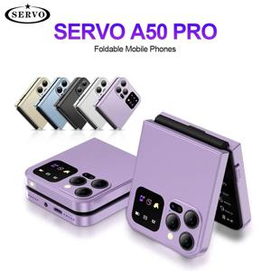 SERVO A50 PRO 접이식 휴대 전화 자동 FM 라디오 통화 기록 속도 다이얼 매직 음성 듀얼 SIM GSM 잠금 해제 핸드폰 2.4 