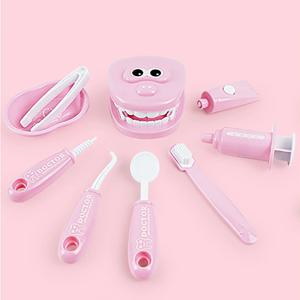 어린이 놀이 집 치과 의사 세트, 치과 의사 시뮬레이션 조기 교육, 구강 연습 칫솔질 치아 모델 연습